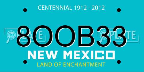 8OOB33 New Mexico License Plate