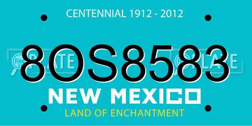 8OS8583 New Mexico License Plate