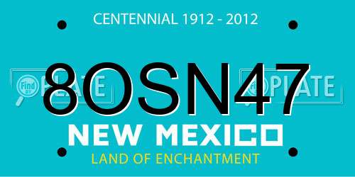 8OSN47 New Mexico License Plate
