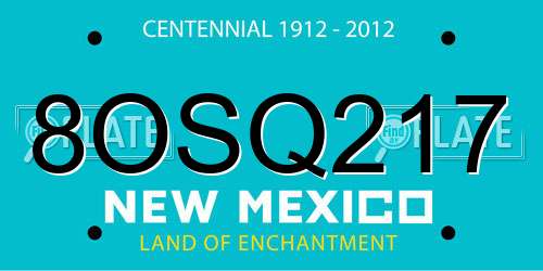 8OSQ217 New Mexico License Plate