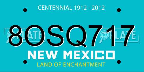 8OSQ717 New Mexico License Plate