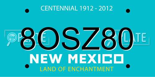 8OSZ80 New Mexico License Plate