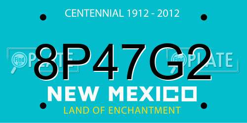 8P47G2 New Mexico License Plate