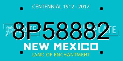 8P58882 New Mexico License Plate