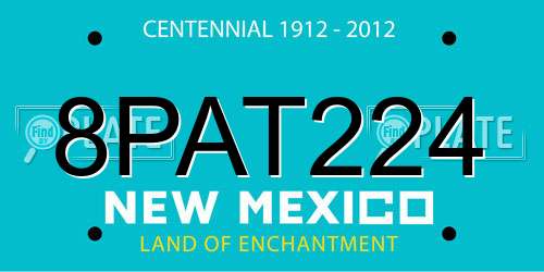 8PAT224 New Mexico License Plate