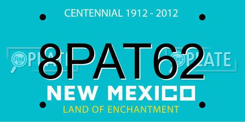 8PAT62 New Mexico License Plate