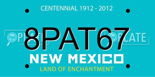 8PAT67 New Mexico License Plate