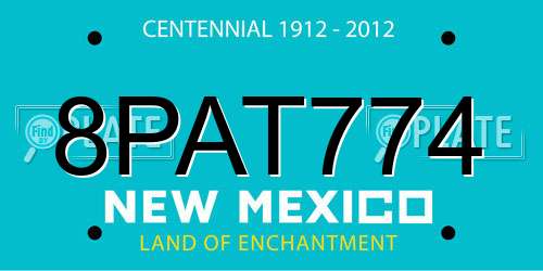 8PAT774 New Mexico License Plate
