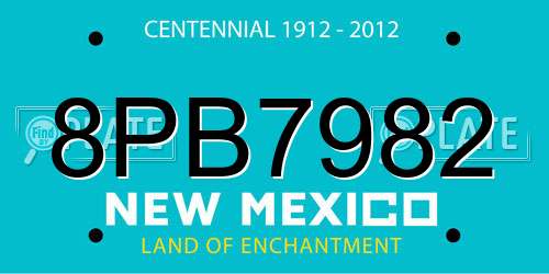 8PB7982 New Mexico License Plate