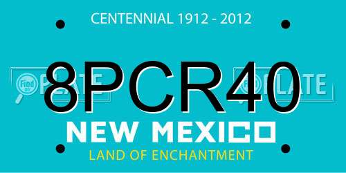 8PCR40 New Mexico License Plate