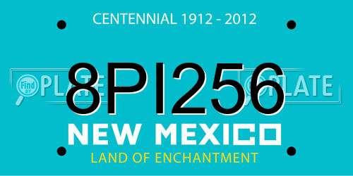 8PI256 New Mexico License Plate