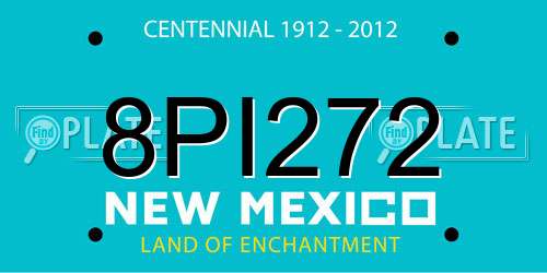8PI272 New Mexico License Plate