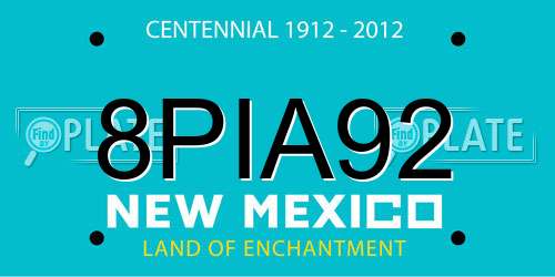 8PIA92 New Mexico License Plate