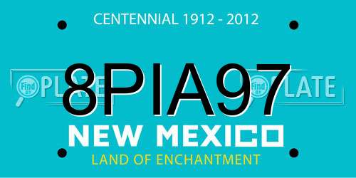 8PIA97 New Mexico License Plate