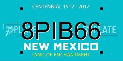 8PIB66 New Mexico License Plate