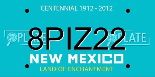 8PIZ22 New Mexico License Plate