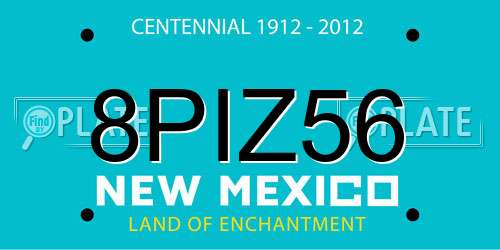 8PIZ56 New Mexico License Plate