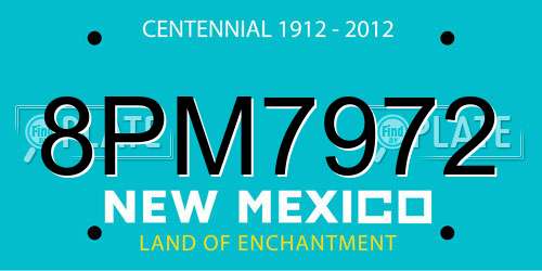 8PM7972 New Mexico License Plate