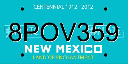 8POV359 New Mexico License Plate