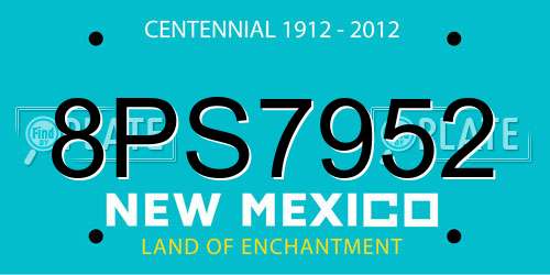 8PS7952 New Mexico License Plate