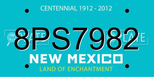 8PS7982 New Mexico License Plate