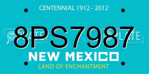 8PS7987 New Mexico License Plate