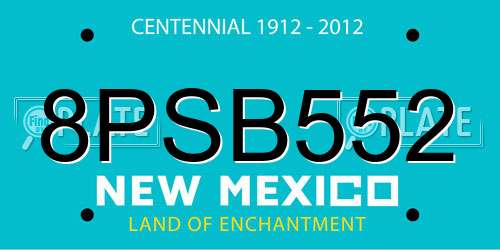 8PSB552 New Mexico License Plate