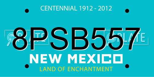 8PSB557 New Mexico License Plate