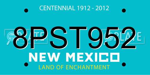 8PST952 New Mexico License Plate