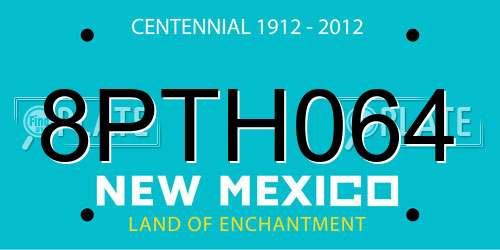8PTH064 New Mexico License Plate