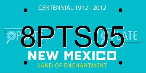 8PTS05 New Mexico License Plate