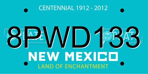 8PWD133 New Mexico License Plate