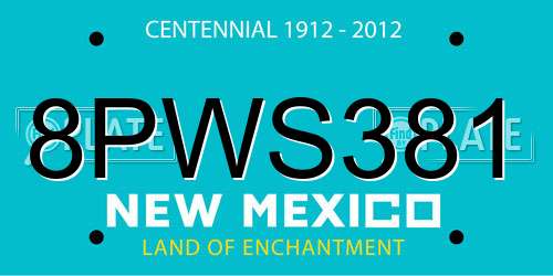8PWS381 New Mexico License Plate