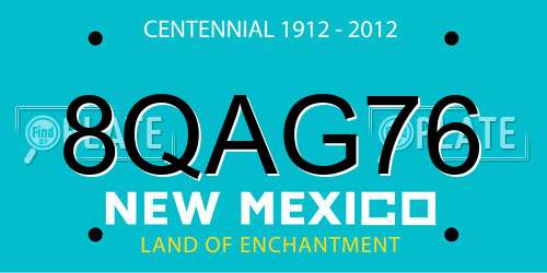 8QAG76 New Mexico License Plate