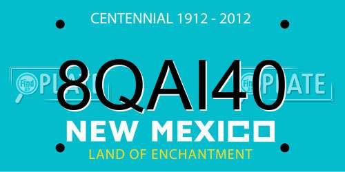 8QAI40 New Mexico License Plate