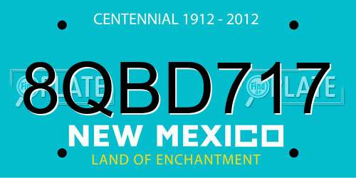 8QBD717 New Mexico License Plate