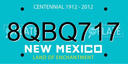 8QBQ717 New Mexico License Plate