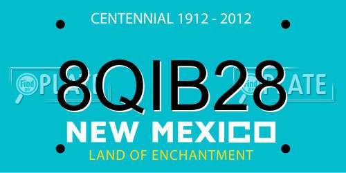 8QIB28 New Mexico License Plate