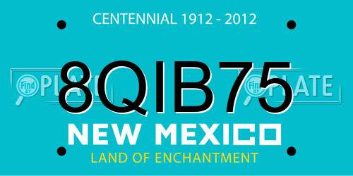 8QIB75 New Mexico License Plate