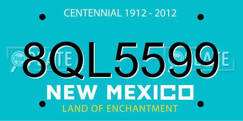 8QL5599 New Mexico License Plate