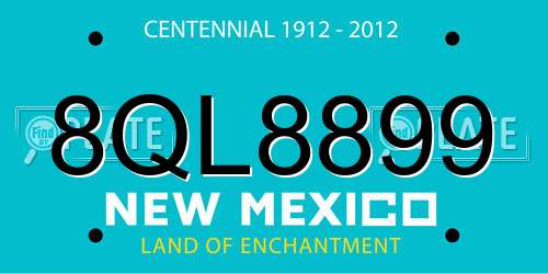 8QL8899 New Mexico License Plate