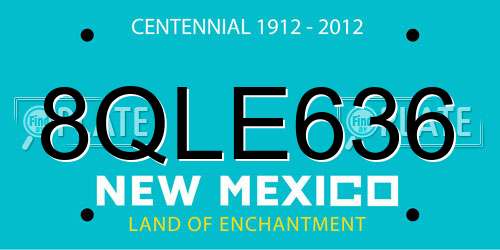 8QLE636 New Mexico License Plate