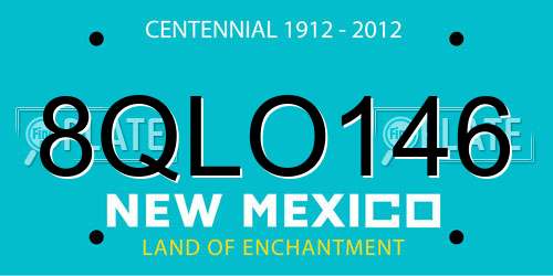 8QLO146 New Mexico License Plate