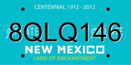 8QLQ146 New Mexico License Plate