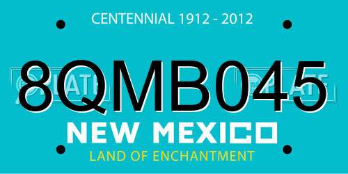 8QMB045 New Mexico License Plate