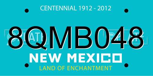 8QMB048 New Mexico License Plate