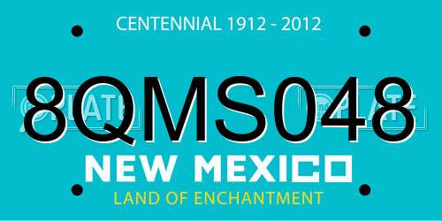8QMS048 New Mexico License Plate