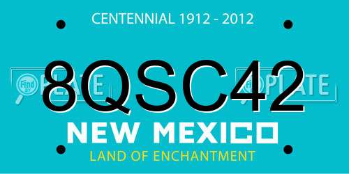8QSC42 New Mexico License Plate