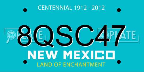 8QSC47 New Mexico License Plate