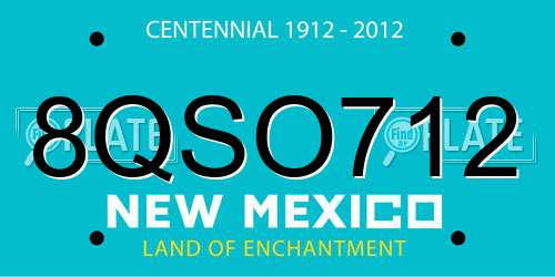 8QSO712 New Mexico License Plate